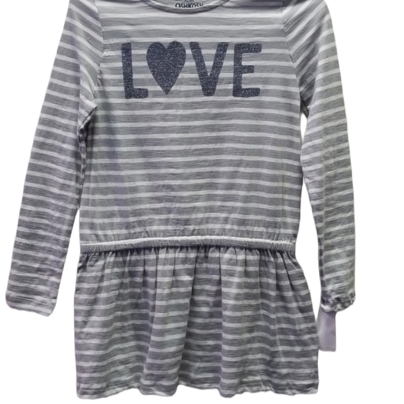 Oshkosh Girls Peplum stripe Gray Top - Picture 1 of 5